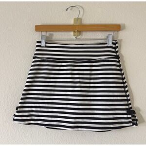 Women's Kate Spade x Beyond Yoga Black White Striped Bow Active Skort M Preppy